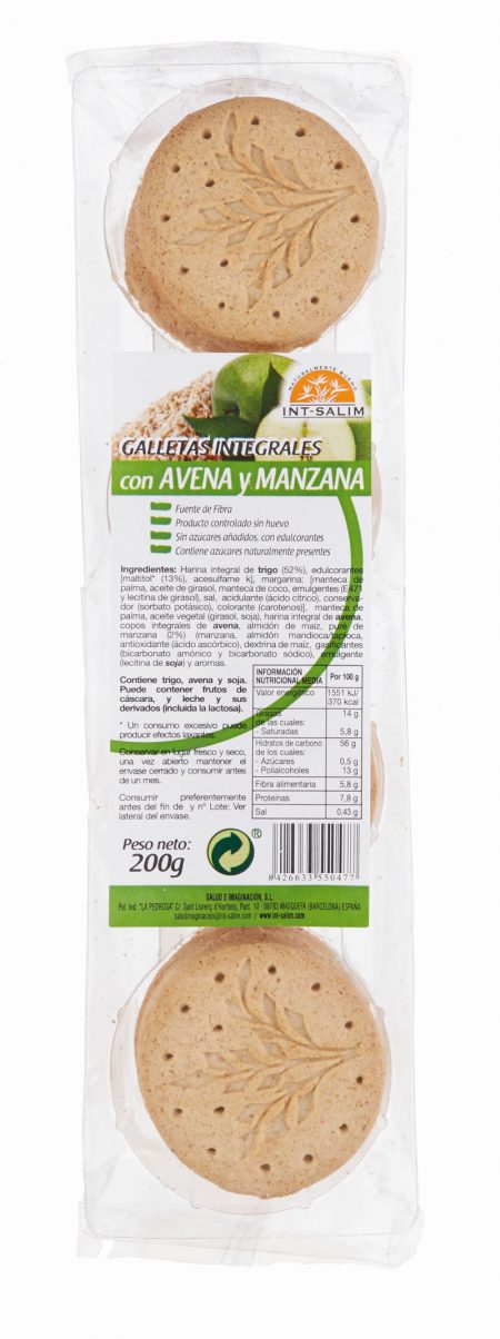GALLETAS AVENA Y MANZANA S/A