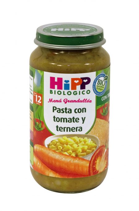 HIPP MENU PASTA TOMATE-TERNERA BIO