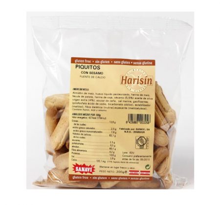 SANAVI HARISIN PIKITOS SESAMO SIN GLUTEN