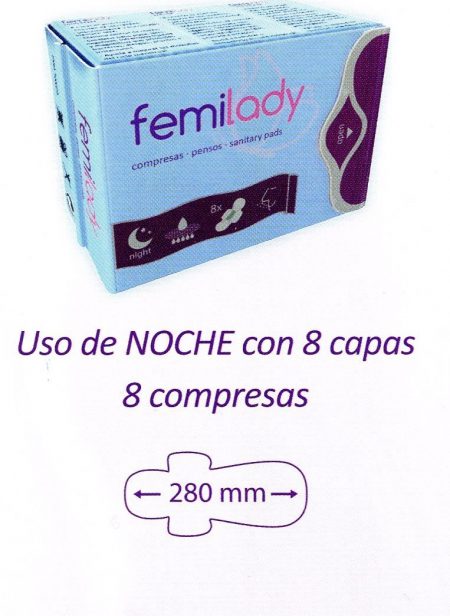 FEMILADY COMPRESAS NOCHE 8 UDS