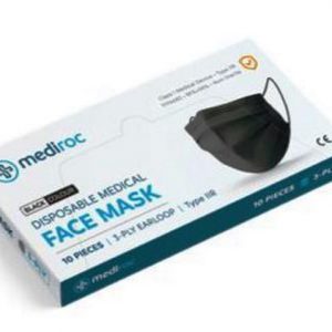 *NEGRA* QUIRURGICA MASCARILLA (CAJA 10 UDS)