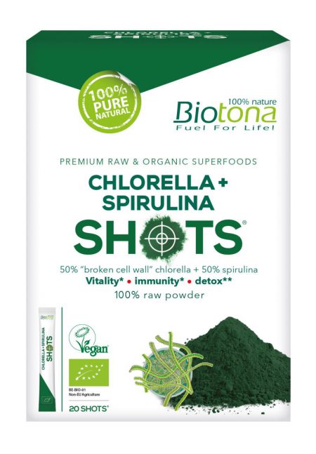 BIOTONA SHOTS CHLORELLA+SPIRULINA (20 sticks)