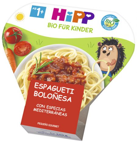 HIPP PLATOS ESPAGUETI BOLOÑESA ESPECIAS MEDIT BIO