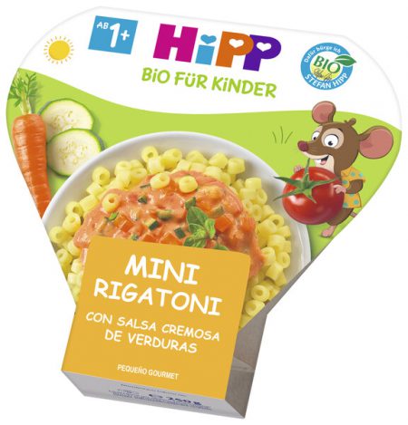 HIPP PLATOS RIGATONI SALSA VERDURAS BIO