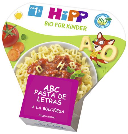 HIPP PLATOS ABC PASTA LETRAS BOLOÑESA BIO