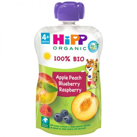 HIPP BOLSITA MELOCOTON, MANZANA, F.BOSQUE BIO